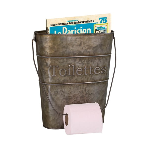 Szürke fém WC-papír tartó – Antic Line