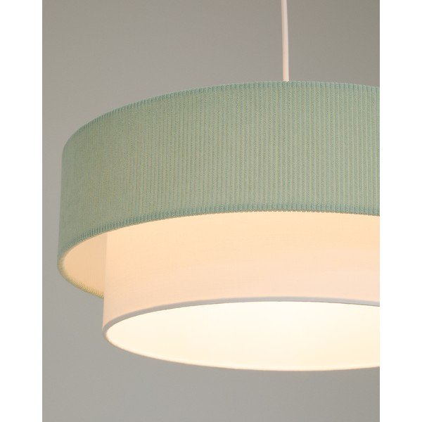 Fehér-türkiz gyerek lámpa textil búrával Bianella – Kave Home-image-2