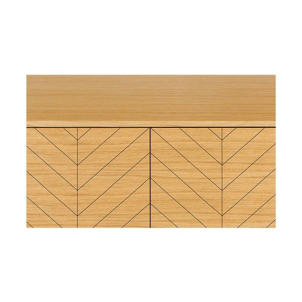 Camden Herringbone komód tölgyfa dekorral - Woodman-image-1