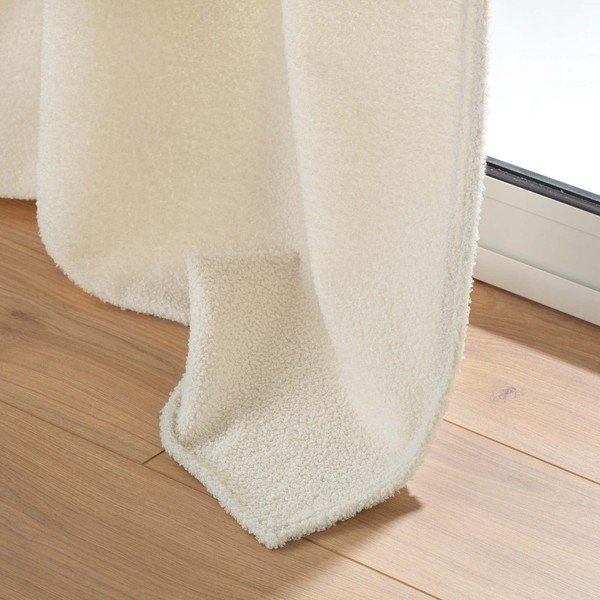 Krémszínű buklé függöny 140x240 cm Wooly – douceur d'intérieur-image-4
