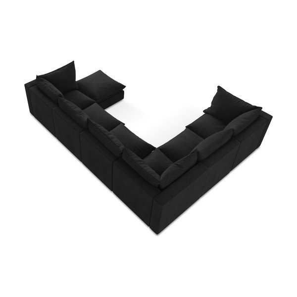 Fekete sarokkanapé (bal oldali-U alakú) Manao – Makamii-image-3