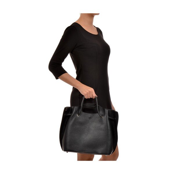 Angela fekete bőrtáska - Mangotti Bags-image-2