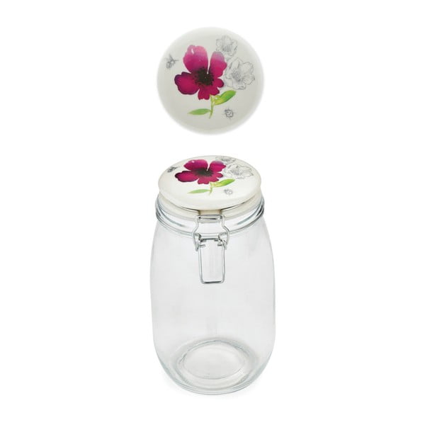 Chatsworth Floral üvegdoboz kőcserép fedővel, 1,5 l - Cooksmart ®