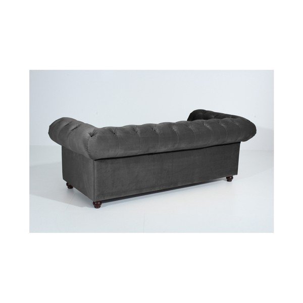 Orleans Velvet antracitszürke kanapé, 216 cm - Max Winzer-image-1
