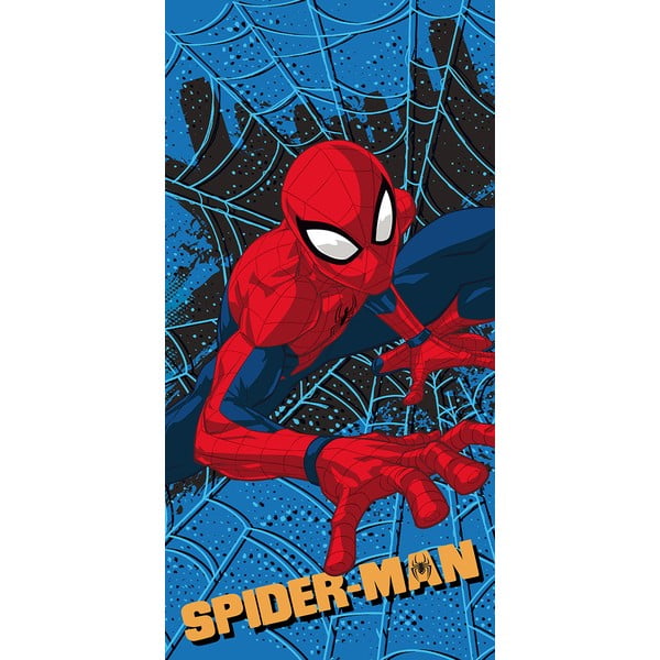 Piros-kék mikroszálas gyerek fürdőlepedő 70x140 cm Spider-man – Jerry Fabrics