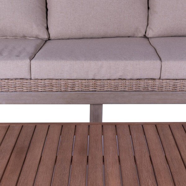 Bézs műrattan kerti kanapé Patsy – LDK Garden-image-4