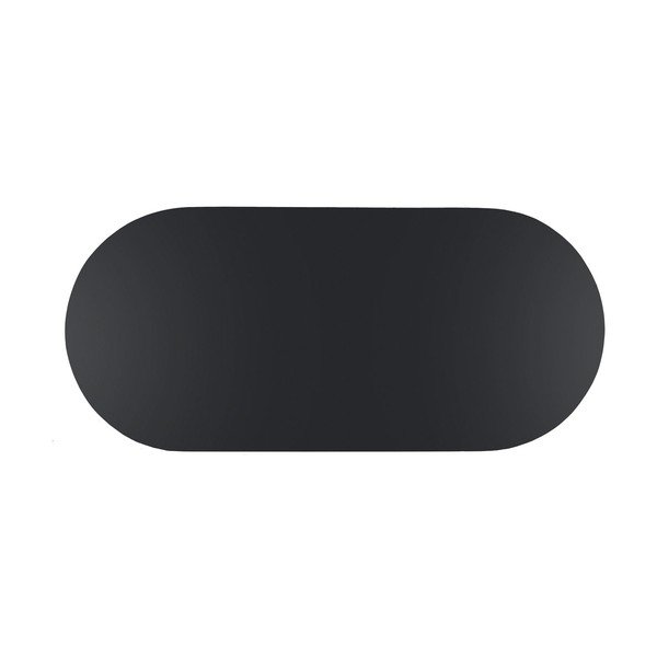 Oval fekete tálca füsttükörrel, szélesség 18 cm - PT LIVING-image-2