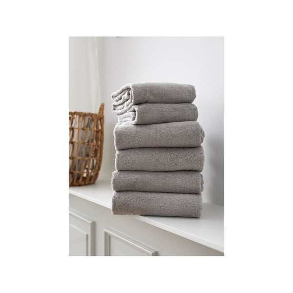 Világosszürke frottír pamut törölköző 30x30 cm Comfort – Södahl-image-4