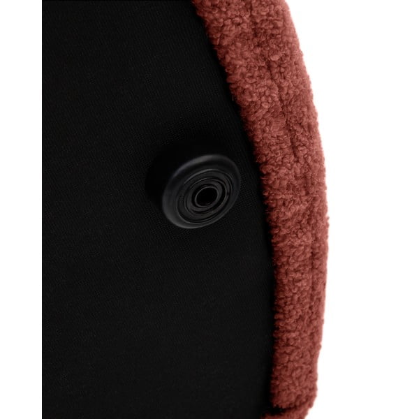 Terrakotta színű buklé puff Kaeli – Kave Home-image-4