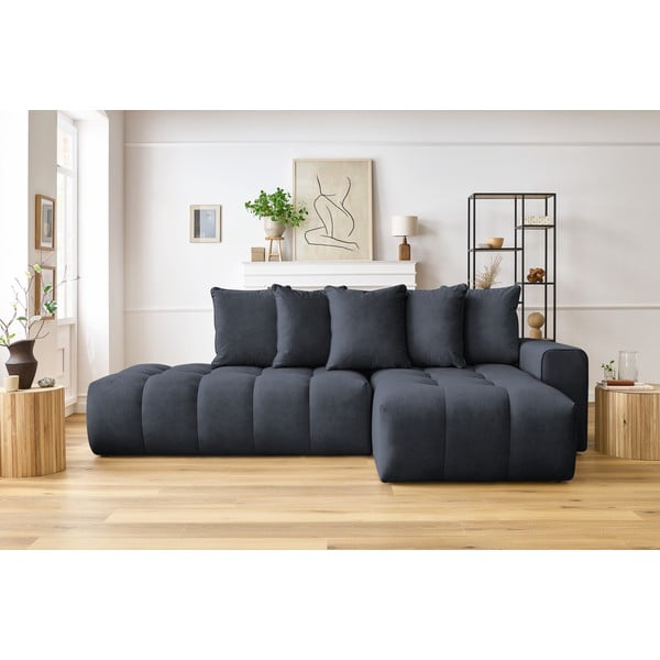 Sötétkék sarokkanapé (jobb oldali) Mont-Blanc – Bobochic Paris-image-1