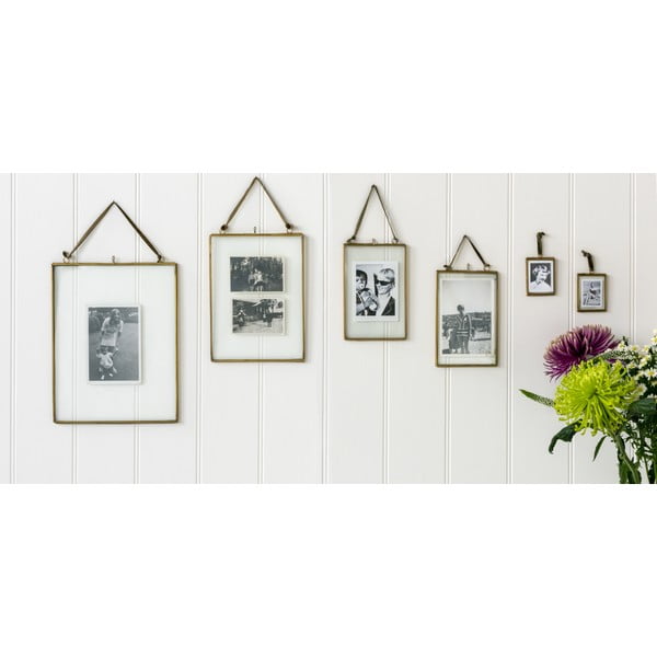 Aranyszínű fém álló képkeret 20x37,5 cm – Rex London-image-1