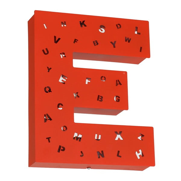 Letter E piros, betű formájú fénydekoráció - Glimte