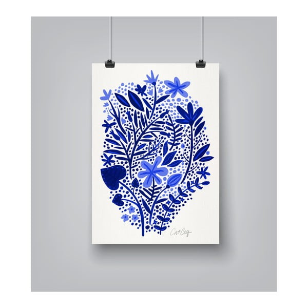 Garden in Blue by Cat Coquillette 30 x 42 cm-es plakát