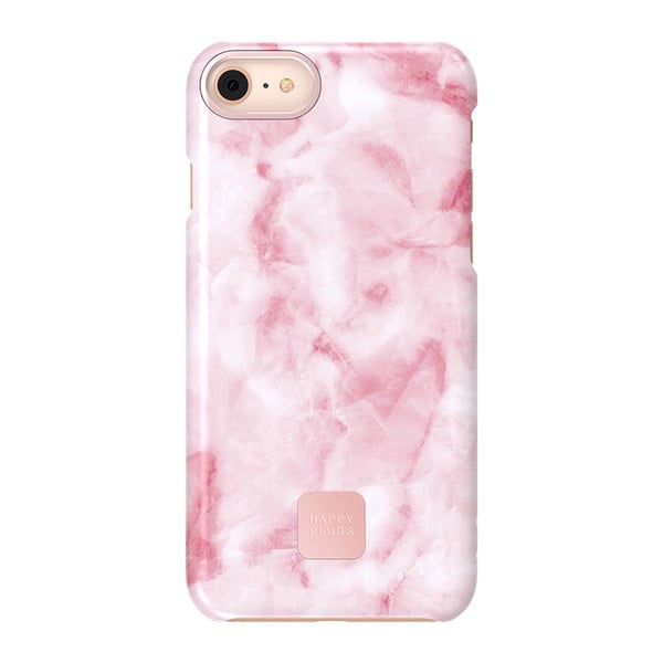 Slim rózsaszín márványmintás telefontok, alkalmas iPhone 7 és 8 - Happy Plugs