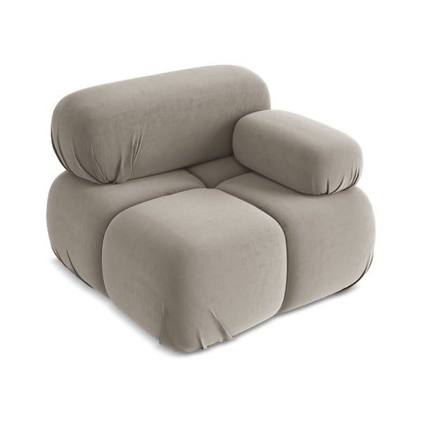 Bézs bársony kanapé modul (jobb oldali) Lokua – Makamii-image-2