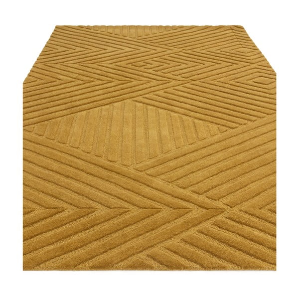 Okkersárga gyapjú szőnyeg 120x170 cm Hague – Asiatic Carpets-image-4