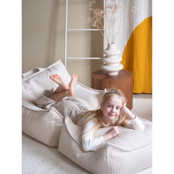 Krémszínű kordbársony gyerek babzsákfotel Chair – Wigiwama-image-2