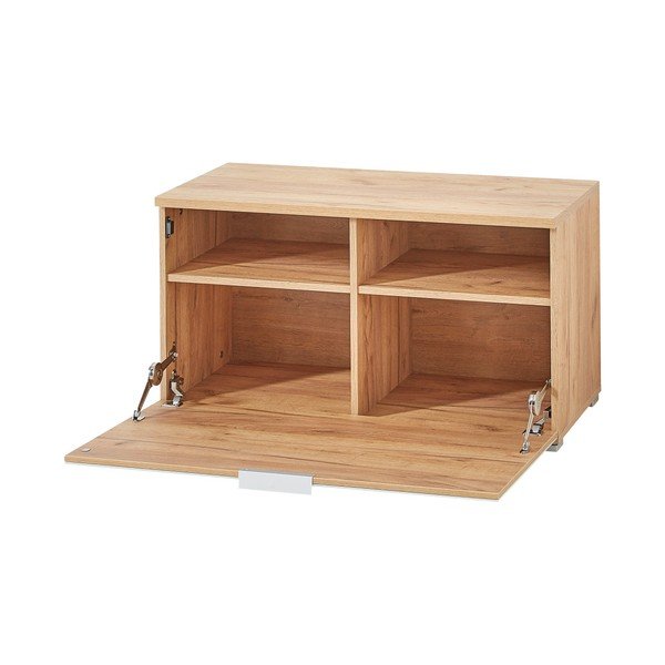 Fehér ülőkés cipőtartó tölgyfa dekorral Telde - Germania-image-3