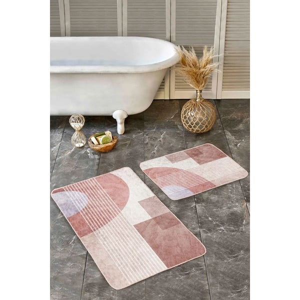 Bársony fürdőszobai kilépő szett 2 db-os 60x100 cm – Mila Home-image-3