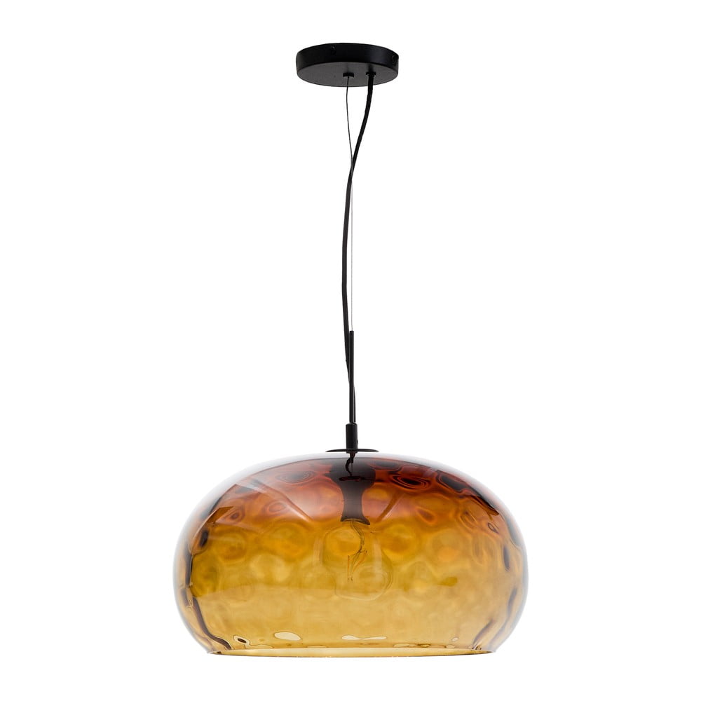 Borostyán színű üveg függőlámpa üveg búrával ø 40 cm Balma Kave Home