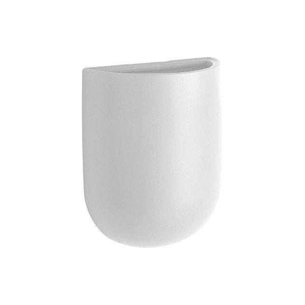 Oval matt fehér fali kerámia virágcserép - PT LIVING-image-2