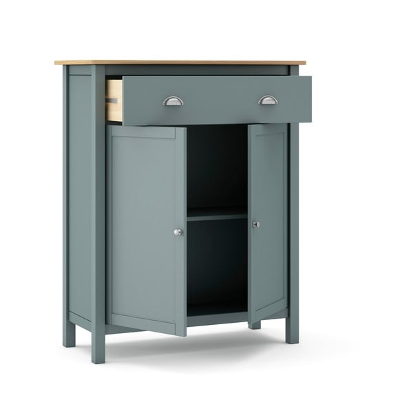 Szürkészöld borovi fenyő komód 90x110x40 cm Misti – Marckeric-image-4