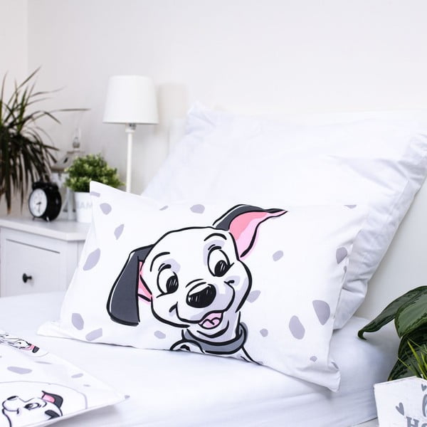 Fehér pamut gyerek ágyneműhuzat babaágyhoz 100x135 cm 101 Dalmatians – Jerry Fabrics-image-3