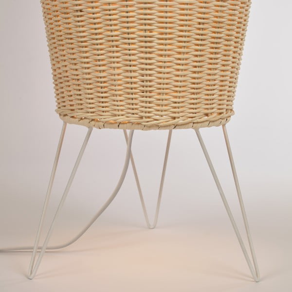 Natúr színű rattan állólámpa rattan búrával (magasság 120 cm) Kamaria – Kave Home-image-4