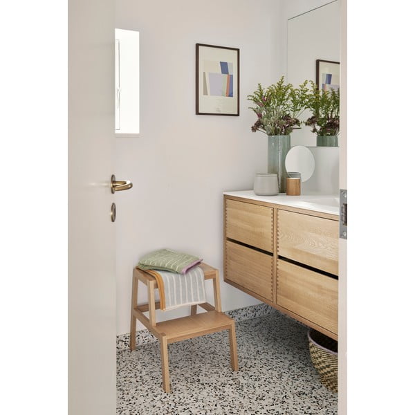 Natúr színű ülőke tölgyfa dekorral Alp – Hübsch-image-1