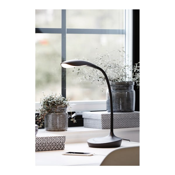 Swan fekete asztali lámpa USB csatlakozóval - Markslöjd-image-2