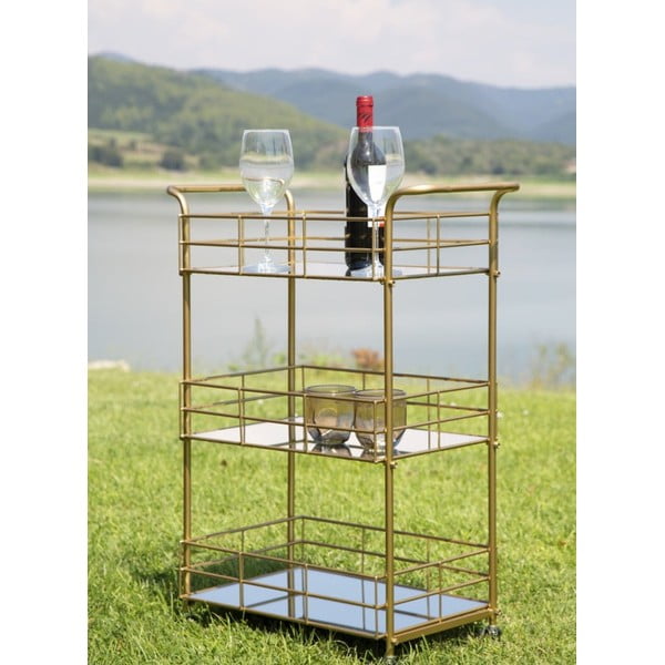 Reo 3 szintes zsúrkocsi arany színű szerkezettel, - Mauro Ferretti-image-1