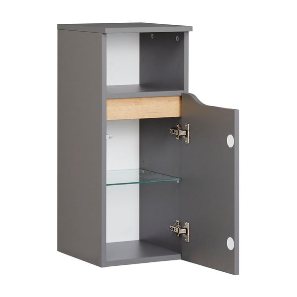 Szürke alacsony fürdőszoba szekrény 30x72 cm Set 357 - Pelipal-image-2