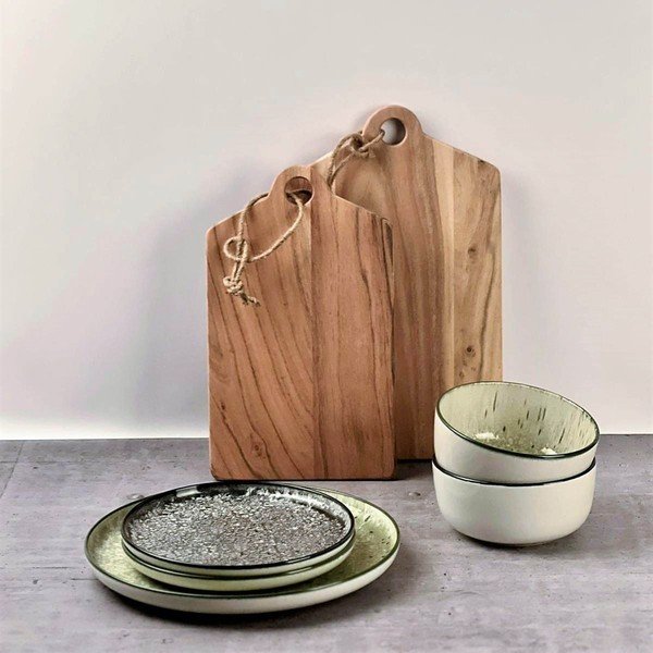 Fekete-krémszínű kőedény tányér ø 27 cm Gravel – ONA-image-1