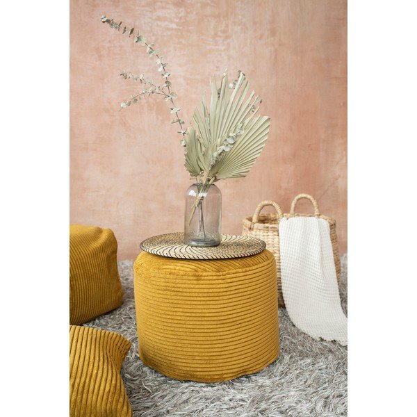 Mustársárga kordbársony babzsákfotel Mini – SLOWDOWN-image-1