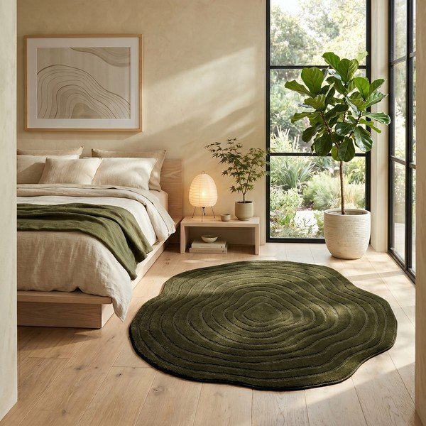 Sötétzöld szőnyeg 160x230 cm Pebble – ESTE-image-1