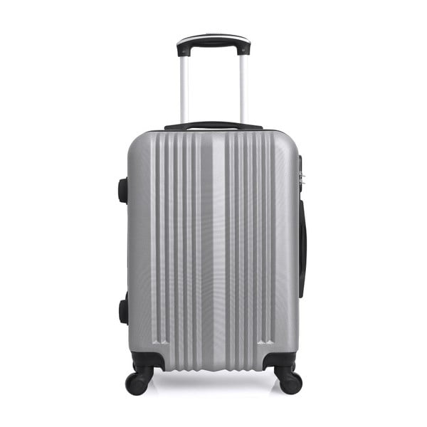Lipari ezüstszínű gurulós bőrönd, 60 l - Hero