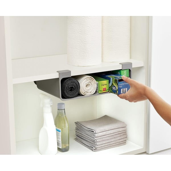 Szürke függő műanyag papírtörlő és fóliatartó CupboardStore – Joseph Joseph-image-1