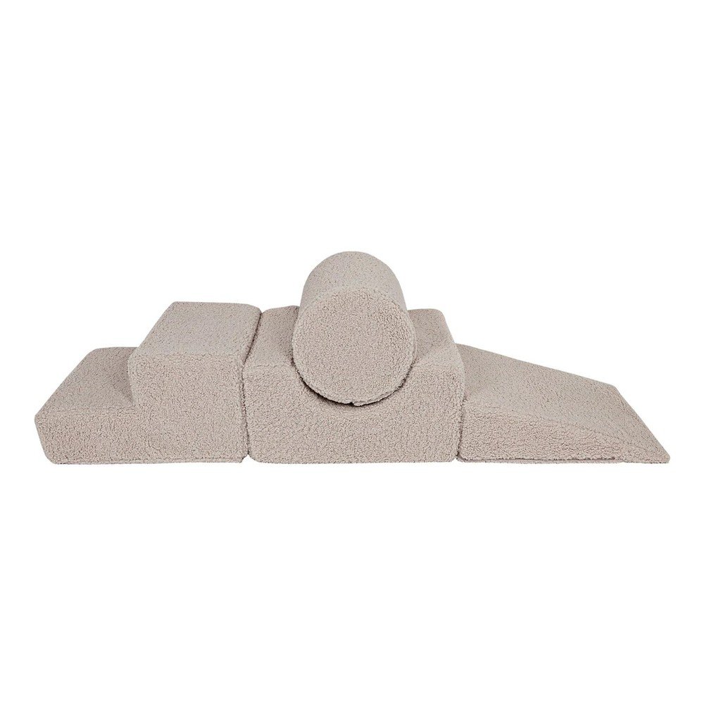 Szürke textil habszivacs játszótér 4 db-os magasság 30 cm 45x170 cm Montessori – Meowbaby