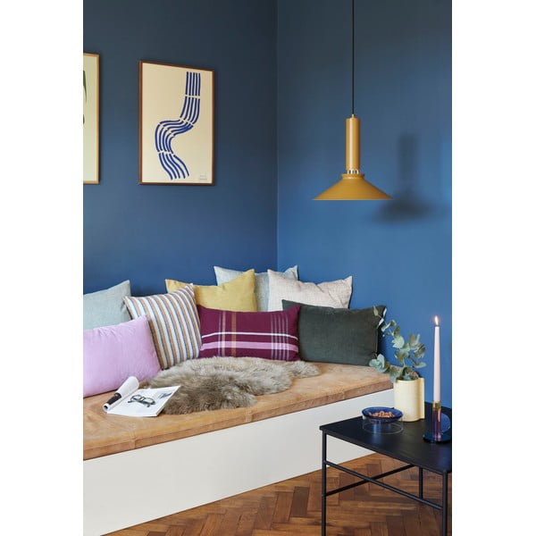 Sarah piros pamut párna, 60 x 40 cm - Hübsch-image-3