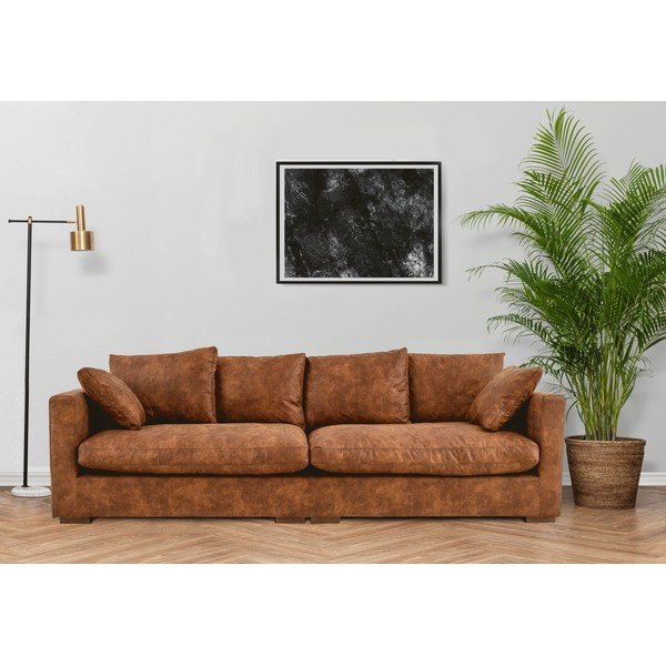 Konyakbarna kanapé 266 cm Comfy – Scandic-image-1