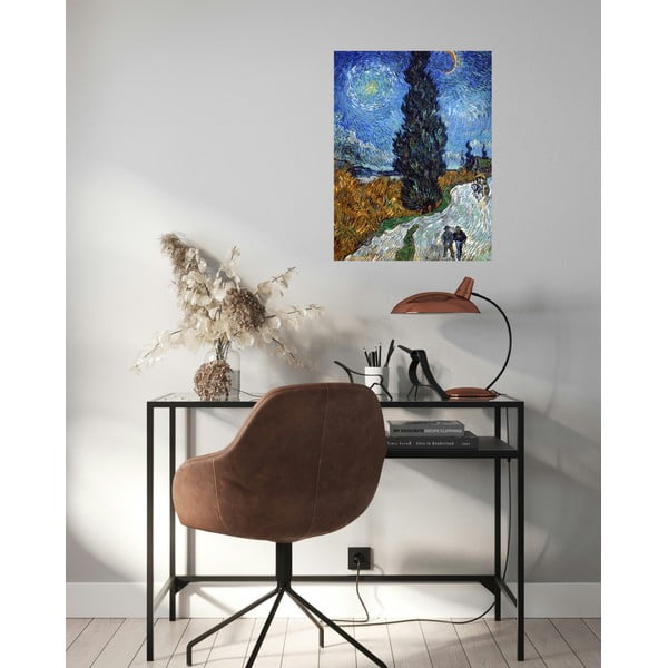 Kép másolat 45x60 cm Country road in Provence by night - Fedkolor-image-1