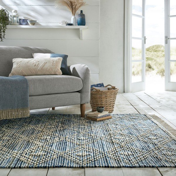Lissie kék pamut szőnyeg, 120 x 170 cm - Flair Rugs-image-4