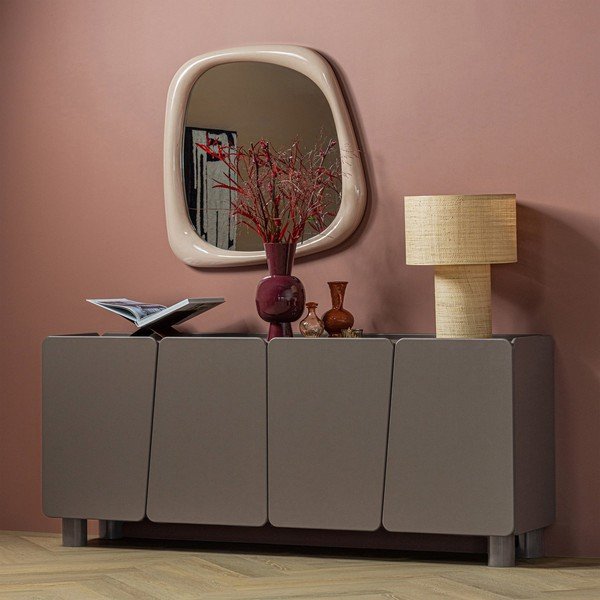 Borvörös fém váza (magasság 38 cm) Auri – WOOOD-image-2