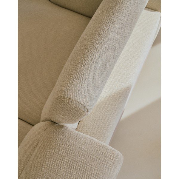 Bézs zsenília állítható kanapé 214 cm Aurum – Kave Home-image-1