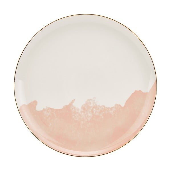 Rosie 2 db-os rózsaszín-fehér porcelán tányér szett, ø 26 cm - Westwing Collection