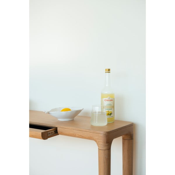 Natúr színű tölgyfa konzolasztal 12x110 cm Heart'n'Soul – UMAGE-image-4