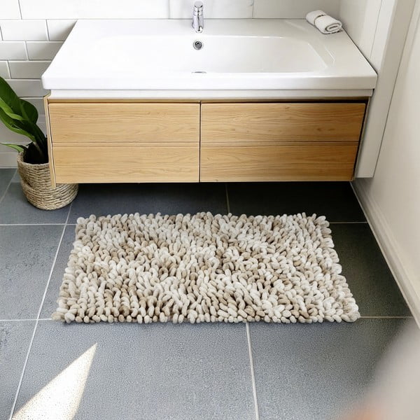 Bézs textil fürdőszobai kilépő 60x90 cm Lerici – Wenko-image-1