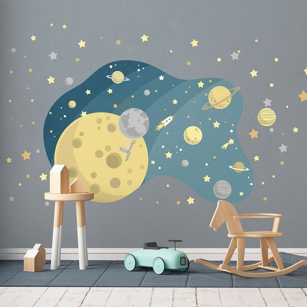 The Starry Galaxy gyerek falmatrica, 90 x 60 cm - Ambiance-image-1