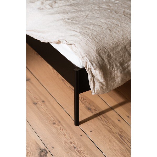 Fehér acél franciaágy ágytámla nélkül ágyráccsal 160x200 cm Eton Basic – noo.ma-image-4