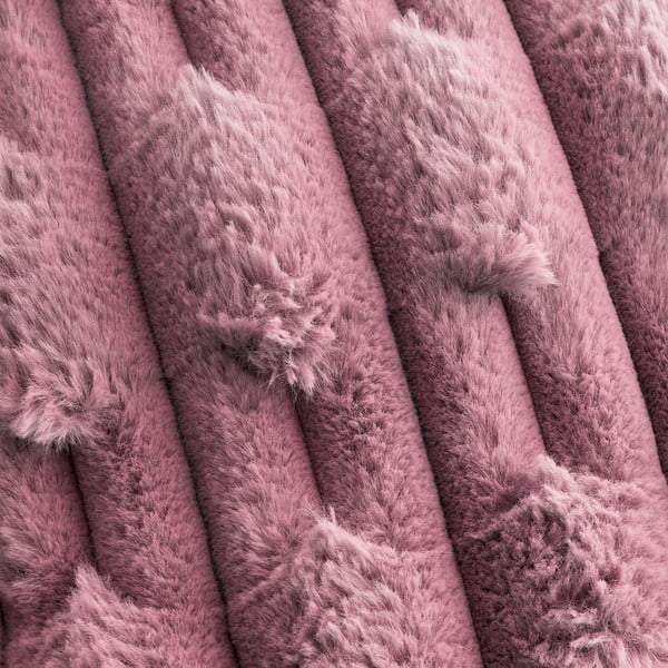 Rózsaszín mikroplüss takaró 150x200 cm Carved Fur – Bianca-image-2